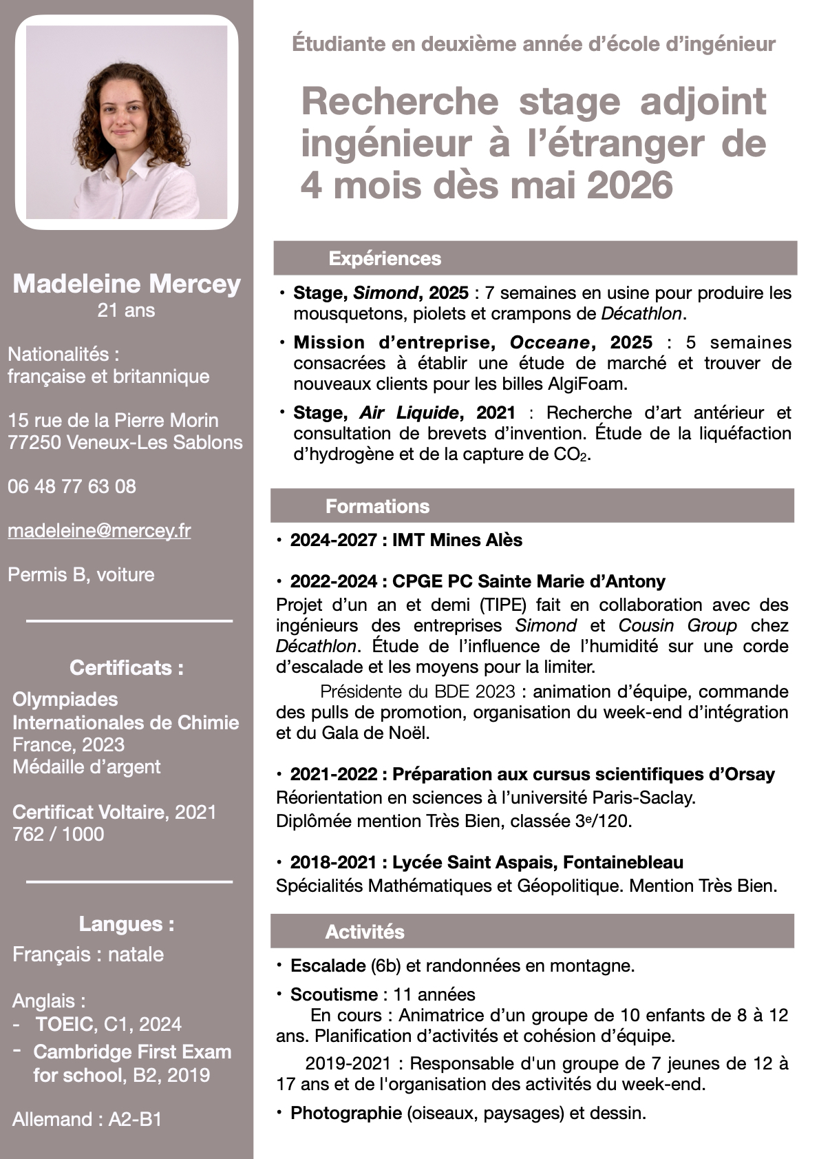 CV